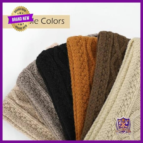 Chunky Cable Knit Winter Scarf - Extra Long Warm Wrap for Cold Weather - Picture 8 of 8